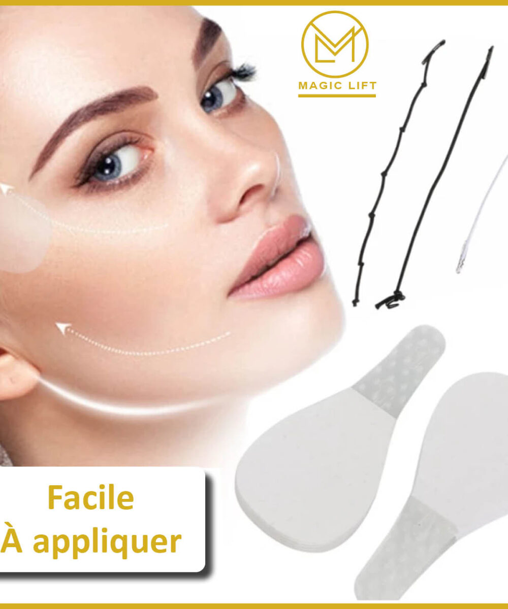 40 Autocollants Visage Invisible Instantané, Face Lift Tape-Face
